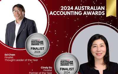 Ed Chan and Cindy Su Finalists for 2024 Australian Accounting Awards